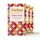 HELPS TEAS Helpt Happy Belly Tea Biologische Kruidenthee met groene Anijs, Kamille, Munt en Kurkuma 16 Theezakjes - Verpakking van 3