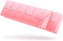 Barhon Large Weekly pil Organizer, Big Vitamine Organizer Case voor 7 dagen, Reis Geneeskunde pil Box om verschillende supplementen en visolie vast te houden, Sakura Pink