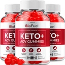 (3 Pack) Bio Fuel Keto ACV Gummies - Geavanceerde Formule BioFuel Keto Plus ACV Gummies Apple Cider Vinegar Bio Fuel ACV, Weight Management Gummies Dieetsupplement Beoordelingen Mannen Vrouwen (180 Gummies)