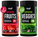 Fruit en groenten supplement - High Fiber Supplement for Immunity, Gut & Energy - Super Reds & Super Greens Supplements with Marshmallow Root - 240 Reds and Super Greens Powder Superfood Capsules