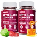 (2 verpakkingen) Keto ACV Gummies1500MG Keto Gummies Apple Cider Vinegar Geformuleerd met Granaatappel Beet Sap Poeder B12 Vegan Non GMO 120 Gummys