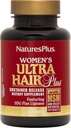 NaturesPlus Women's Ultra Hair Plus, Sustained Release - 60 Tablets - All-Natural Hair Growth Supplement - with Biotin - Promotes Healthy Hair, Skin & Nails - Gluten-Free - 30 Servings
