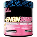 EVL Ultimate Pre Workout Powder - Thermogenic Fat Burn Support Preworkout Powder Drink voor duurzame energie Focus en uithoudingsvermogen - ENGN Shred Intense Create Free Preworkout Drink Mix - Pink Limonade
