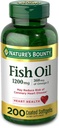 L'huile de fish par la nature, supplément alimentaire, Omega 3. soutient la santé cardiaque, 1200 Mg, 200 softgels à libération rapide