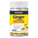 Enzymedica, Ginger & Vitamine B6 Gummies, support pour les nausées occasionnelles et l'indigestion, haute puissance, équivalent à 200 mg d'extrait de gingembre, 60 Nombre