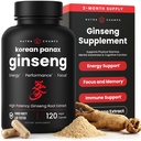 NutraChamps Korean Red Panax Ginseng Capsules Extra sterkte Ginsenosides voor energie, focus, prestaties, vitaliteit en Immuunondersteuning