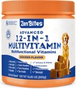 12-in-1 Hondenvitaminen & Probiotica 120 Zachte Kauwen - Biologische Multivitamine met Glucosamine voor honden - Gezamenlijke Ondersteuning Supplement voor Honden van alle leeftijden, Maten, & Rasen,Ondersteunt huid, Heart,Immuniteit