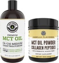 Left Coast Performance 32oz Premium MCT Olie en 16oz Vanilla MCT + Collageen Poeder
