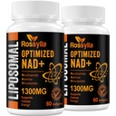 1300 MG Liposomal NAD+ Supplement  Effetief Boosten NAD+ Supplement voor Veroudering Defese, Cellular Energy, Levensduur 120 Tellen