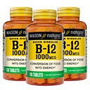 MASON NATUURLIJKE B,12 1000 mcg Quick Solution, 300 Day Supply for Healthy Conversion of Food in Energy (3 Pack)
