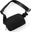 ODODOS Unisex Mini Belt Bag met verstelbare riem Kleine Fanny Pack voor workout Reizen Wandelen, Zwart