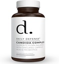 Candida Flush & Cleanse 60 Count Gut Support for Balanced Gut Flora with Oregano, Caprylic Acid,Probiotica, & Digestive Enzymes - Non GMO Dieetsupplement