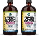 Verbazingwekkende kruiden Premium Black Seed Oil - Glutenvrij, Niet GGO, Koud geperst Nigella Sativa Aids in Digestive Health, Immune Support, Hersenfunctie, Gezamenlijke Mobiliteit - 16 Fl Oz (pakket van 2)