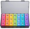 Wekelijkse Pillen Organisator 3 keer per dag, Grote Gelibo Dagelijkse Pillen Cases Box voor Vitamine/Visolie/Pillen/Suplements-Arthritis Vriendelijk