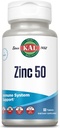 KAL Zink 50 mg Hydroxyzuurcomplex, gezond metabolisme en immuunondersteuningssupplement met zinkorotaat, zinkcitraat, verbeterde absorptie w/ActiSorb, veganistisch, glutenvrij, non-GMO, 60 Serv, 60 tabletten