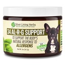 Herbes de lin d'argent 34 Canine Al-R-G - Supplément d'allergie à base de plantes pour chiens - Support d'allergie naturelle pour chiens - Booste la réponse saine, normale et naturelle d'un chien aux allergènes - 2 pot d'Once