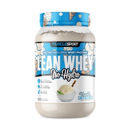 Musclesport Lean Whey RevolutionTM Proteine Powder - Wei Proteine Isolaat - Lage Calorie, Lage Carb, Lage Vet, Ongelooflijke Smaken - 25g Proteïne per Scop (2LB, Vanille)