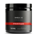 Toniiq Ultra High Strength DHEA 25mg supplement voor mannen - 99%+ Hoog gezuiverd en biologisch beschikbaar Micronized DHEA Supplement voor vrouwen en mannen - DHEA 25 mg - 180 Capsules