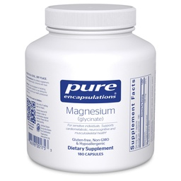 Pure Encapsulations Magnesium (Glycinate) - Supplement ter ondersteuning van stressverlichting, slaap, hartgezondheid, zenuwen, spieren en stofwisseling* - met Magnesium Glycinate - 180 capsules