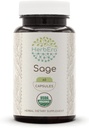 HerbEra Sage 60 Capsules, 500 mg, USDA Sage biologique (Salvia officinalis) Feuille séchée (60 Capsules)