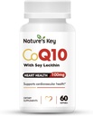 CoQ10 200mg de softgels - 3X Une meilleure absorption de l'eau Coenzyme soluble Q10 pour la santé cardiaque avec 50mg de lécithine de soja - 1 mois d'approvisionnement(60comptes)