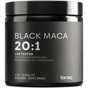 Black Maca Root - Ultra High Potency 20:1 Extract - Single Origin, Wildcrafted & Highly Concentrated - Third-Party Lab Getest - 120 Capsules