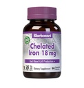 Bluebonnet Nutrition Fer chélaté 18 mg - fer non constipant - Sans soja, sans gluten, sans OGM, certifié Kosher, sans lait, végétalien - 90 capsules végétales, 90 portions