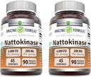 Verbazingwekkende formules Nattokinase Dieetsupplement 100 mg Veggie Capsules Supplement 