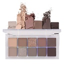 BINGBRUSH 10 kleuren donkerbruin grijs oogschaduw palet, hoge gepigmenteerde Matte Shimmer Eyeshadow, natuurlijke neutrale glanzende oogschaduw Ultieme make-up palet, levendige make-up pallets Kit