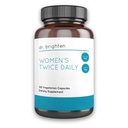 Dr. Brighten Femmes Deux fois par jour — Multivitamines premium pour femmes, plein spectre sans fer, nutriments uniques, vitamines B supérieures — 120 capsules
