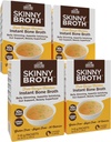 LAND LANDBOUW Skinny Broth 7-Day Plan, Instant Chicken Bone Broth, 10G Proteïne, Collageen Type II, bevordert betere spijsvertering, Bone Health, 7 Day Plan, 4 Pack, 28-15g Packets