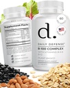 B Complexe vitamines voor mannen en vrouwen B-100 complex met vitamine B-6, vitamine B-12, thiamine, & meer - plantaardige energiesupplementen voor immuun- en cognitieve ondersteuning - 60 tabletten