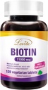 LOVITA maximale sterkte 11.000mcg Biotine: snel oplossend, vegetarisch tabletten - gemakkelijk geabsorbeerd, glutenvrij en zuivelvrij, 128 Vegan-vriendelijke tabletten