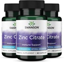 Swanson Zink Citrate - Mineral Supplement Promoting Healthy Vision & Immune System Health - Natural Formula Supporting All Wellness - (60 Capsules, 50mg Each) 3 Pack