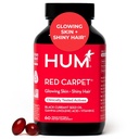 HUM Red Carpet Skin & Hair Vitamins for Women with Omega 3 Fatty Acids, Vitamine E, and Black Currant Seed Oil, Supplement for Skin Health & Healthy Hair Follicles Support, 60 Tellen