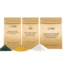 PURE ORIGINEEL INGREDIËNTEN Bijenpollen, L-Glutamine, & Spirulina Poederbundel, (1lb) Voedselkluis, supplementpoeders