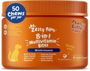 Zesty Paws Honden Multivitamine, Kauwbare Honden Vitaminen en Supplementen voor Hip & Gezamenlijke, Huid & Coat, Omega 3 Visolie voor Honden Senior & Puppy Multivitamine- Pindakaas 50ct