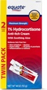 Equate TWINPACK 1% Hydrocortison Anti-itch Cream Vergelijk met maximale sterkte Cortison