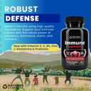 Immuunondersteuningssupplement - 10-in-1 met echinacea, vlierbessen, knoflook, kurkuma met zink, vitamine C, E, B6 & L-glutamine, 4,8 miljard CFU Probiotica voor volwassenen