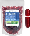 XPRS Nutra Maat 1 Lege Capsules - 500 Telle Gelatine Capsules in kleur - Pill DIY Supplement Capsule Vulbare Gel Caps Pillen voor Do-It-Yourself Supplements (Wissen Rood)