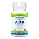 Power by Naturals Supplément de vitamine ADK - Mélange de haute puissance de VIT A D3 K2 Vitamine 5000 iu - Soutien os, coeur et santé immunitaire - 60 capsules (2 mois d'approvisionnement)
