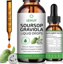 Soursop Bitters Liquid Organic: Soursop Leaf & Fruit Botanical Extract - Soursop Liquid Drops for Cell Support & Regeneration - Immuun Support, Relaxation, Liver Health, and Slaap Aid for Men & Women