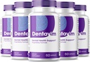 (5 Pack) Capsules Dentavim - Tous les soins naturels pour les dents et les gencives - Dentavim Dental Health Formula - Force maximale, vitamine et minéraux pour une protection orale globale, Denta Vim avancé