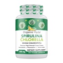 Capsules Veda Spiruline et Chlorella, 1 500 mg, 300 Count - Spiruline Capsules Chlorella avec Super Green Antioxydants, Phycocyanine, Amino Acid - Boost Immunity, Energy, Support Digestion