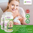 Borstvoeding Supplement Borstvoeding Ondersteuning voor verhoogde moedermelk, Borstvoeding Supplement Capsules met melkdistel Biologische Fenegriek Zaden, Moringa Poeder, Borstmelk Postnatale Vitamine Voor moeders.