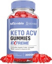 Justified Laboratories Microbio Keto ACV Gummies Extreme 2000MG Micro Bio Keto Gummies Apple Cider Vinegar Geformuleerd met Granaatappel Beet Sap Poeder B12 Vegan Non GMO 60 Gummys