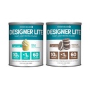 Designer Wellness, Designer Lite, Protéines naturelles à faible teneur en calories, Fibres prébiotiques, Vitamines et minéraux clés, Cupcake Vanilla et Chocolat