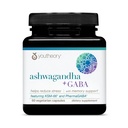 Youtheory Ashwagandha + GABA - Utilisations Organiques KSM-66-1 000 mg Ashwagandha & 100 mg GABA - Cortisol, énergie, stress et supplément de soutien mémoire - 60 capsules végétariennes (30 jours d'approvisionnement)