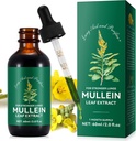 Extrait de feuille de Mullein, gouttes de Mullein pour les poumons, nettoyant naturel, supplément d'extrait liquide de feuille de Mullein, mode de vie sain végétarien,2 FL OZ