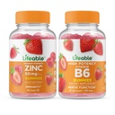 Levensvatbare Zink 50mg + Vitamine B6, Gummies Bundle - Grote Proeverij, Vitamine Supplement, Glutenvrij, GGO-vrij, Kauwgom